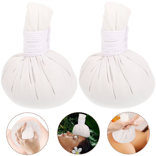 2Pc Natural Warming Pouches Pure Chinese Herbal Pouches Compress Ball Massage Ball Herbal Medicine Health Ball Warming Bags
