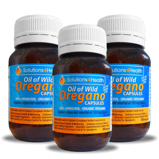 Oil of Wild Oregano 60 Capsule Bottle - 3 Bottle Value Buy