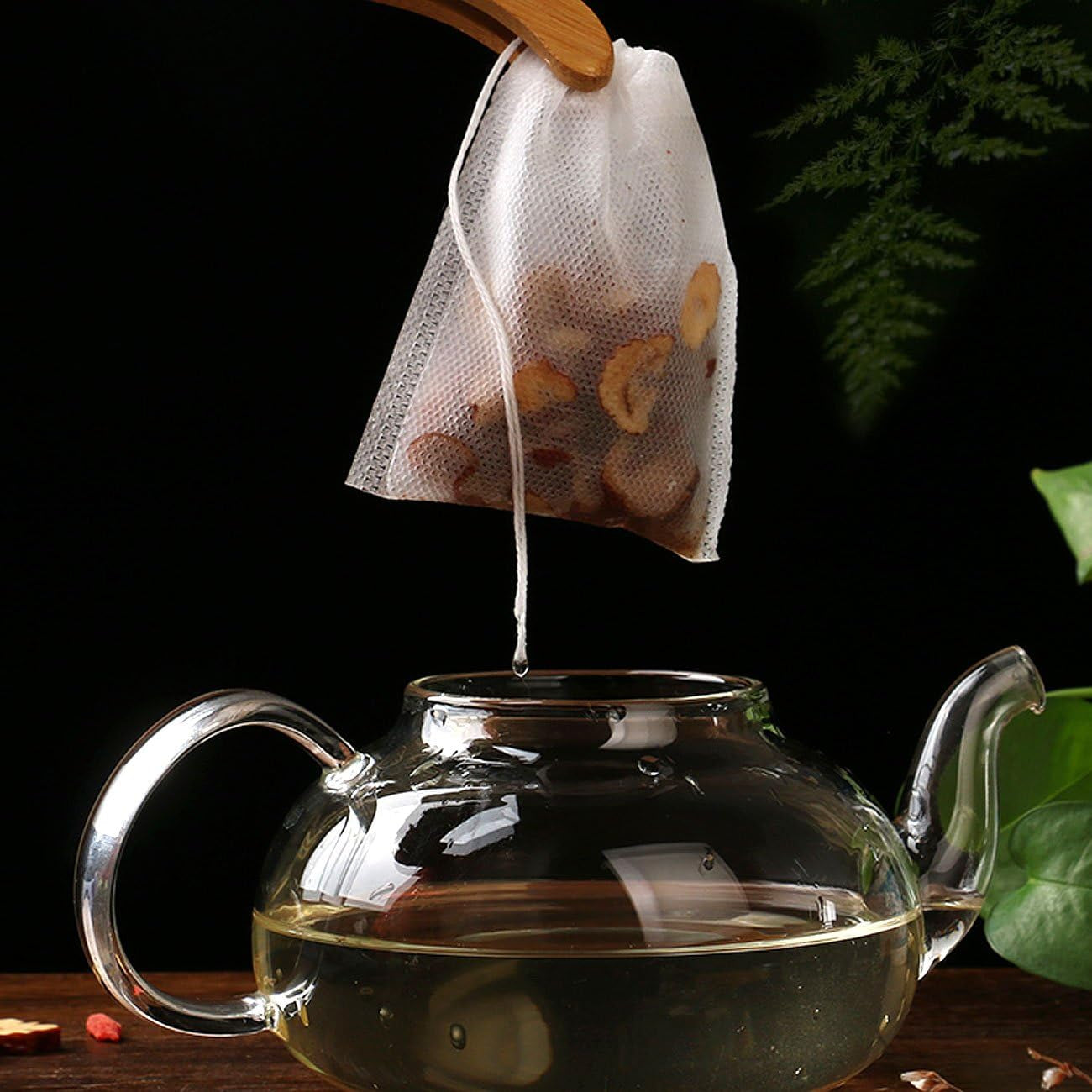 400Pcs Disposable Tea Filter Bags Empty Cotton Drawstring Seal Filter Tea Bags for Loose Leaf Teal（3.54 X 2.75 Inch）